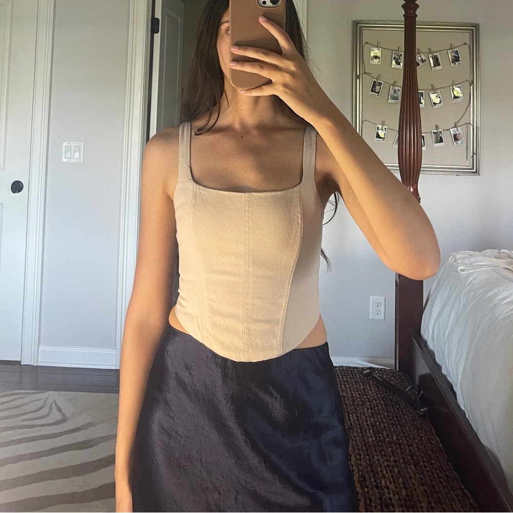 Abercrombie & Fitch Tan Corset Top